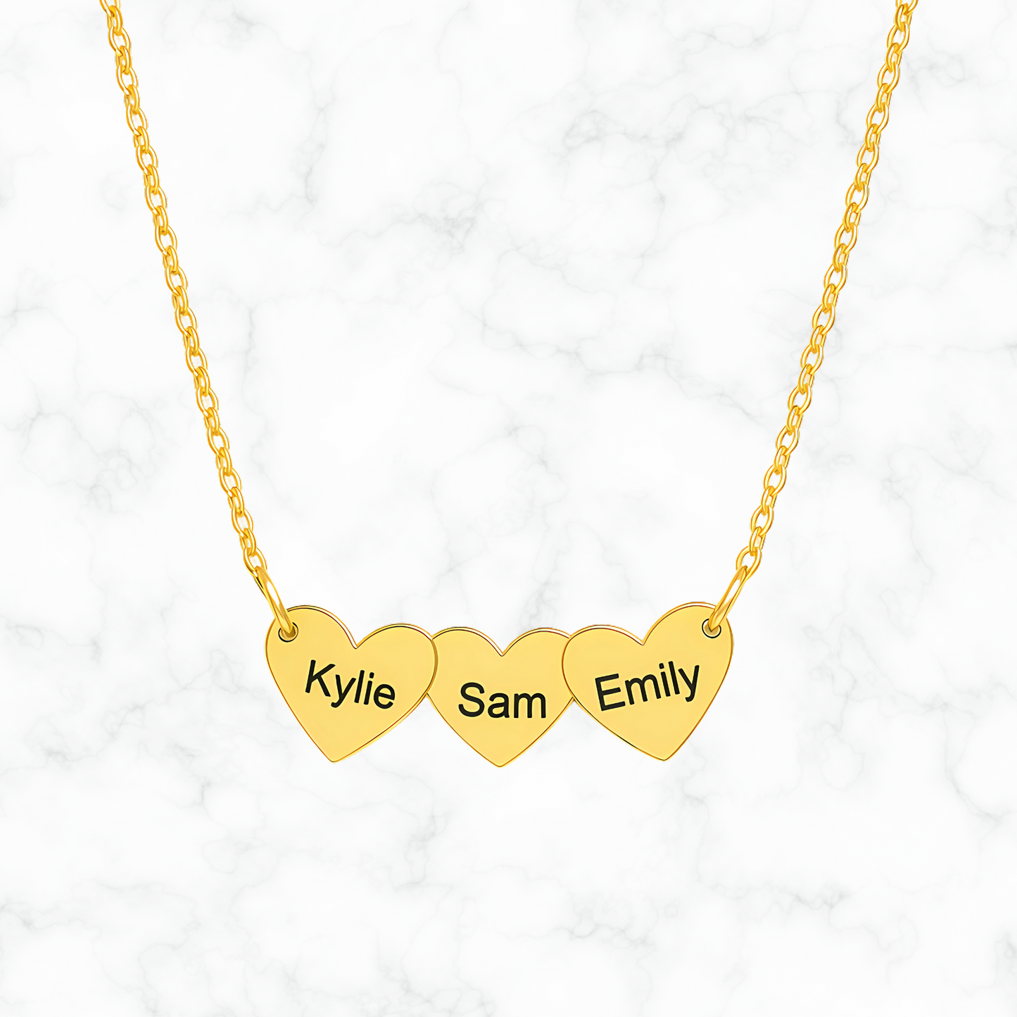 Gepersonaliseerde hartjes naamketting