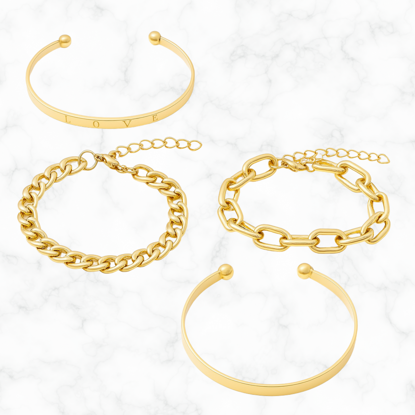 Minimalistische armbandenset