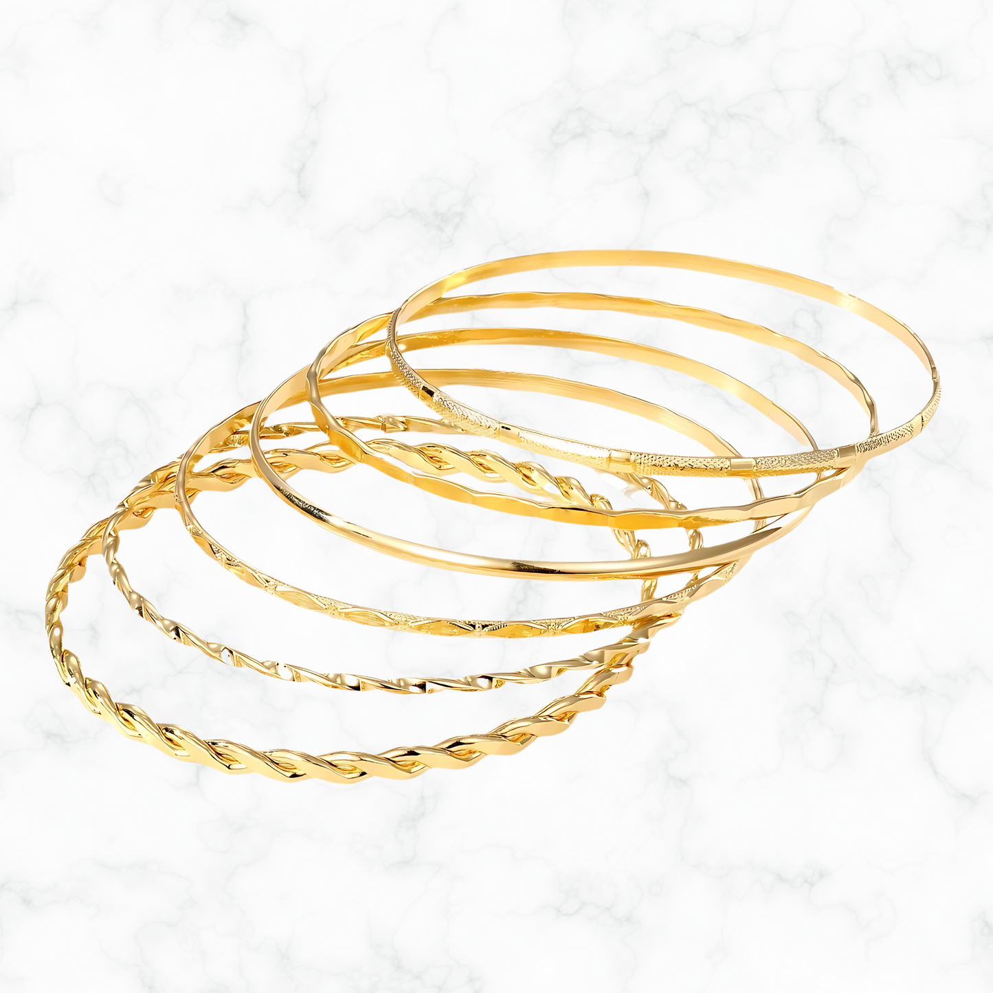 Boho gouden armbandenset