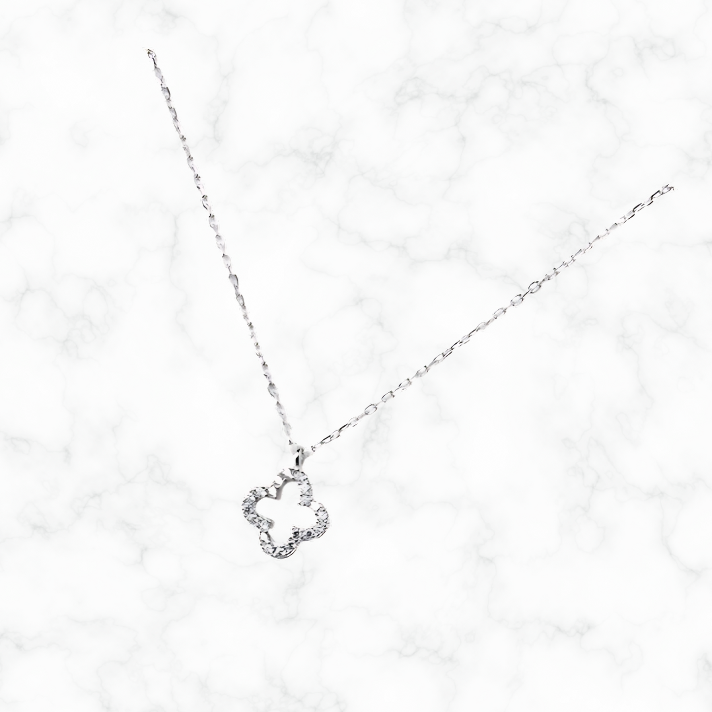 Klavertje Vier Ketting met Diamanten
