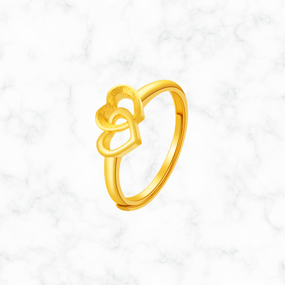 Verstelbare gouden ring