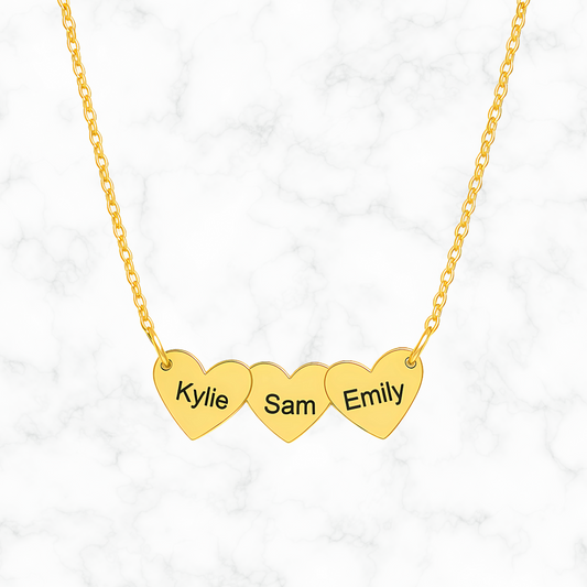 Gepersonaliseerde hartjes naamketting