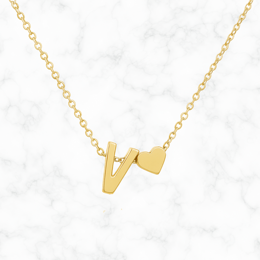 Initiaal/hartje ketting