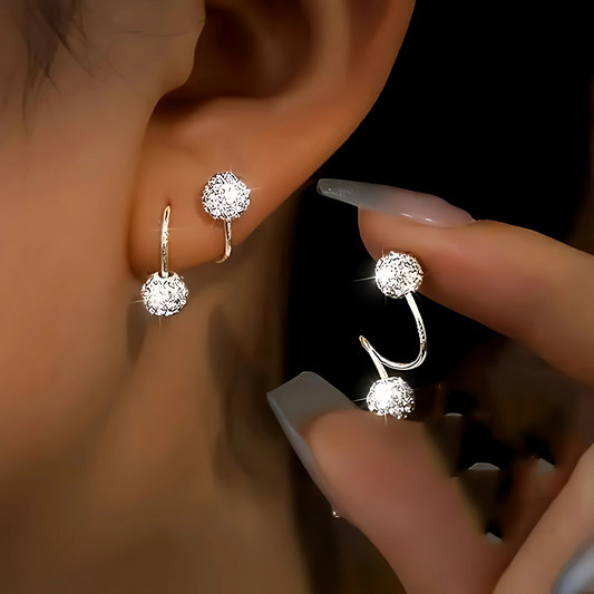 Luxe oorbellen met spiraal