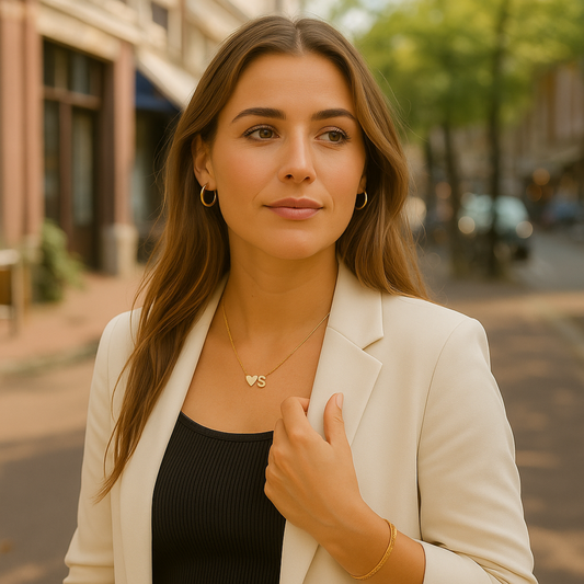 Initiaal/hartje ketting