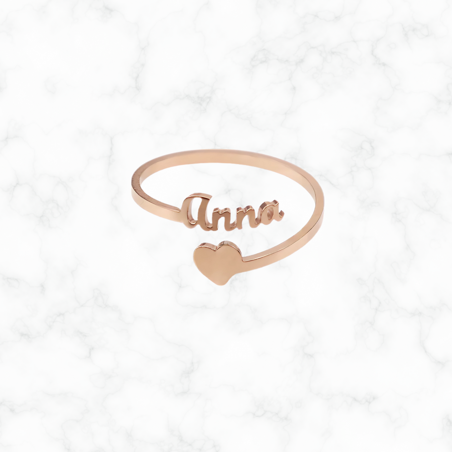Gepersonaliseerde hartjes/naam ring