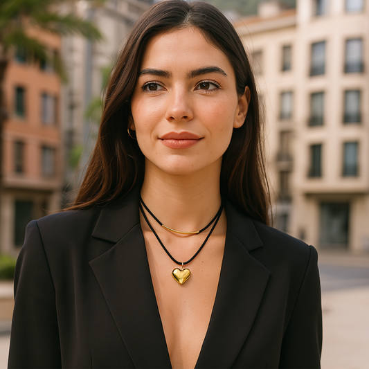 Luxe hartjes choker