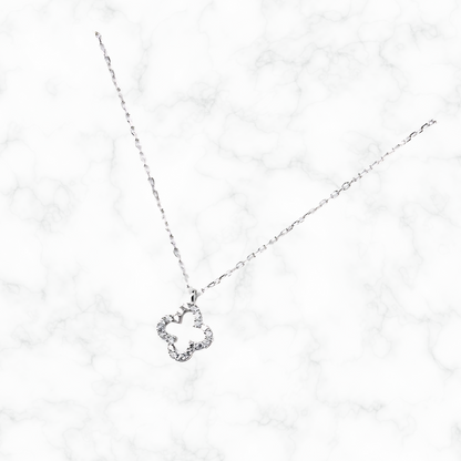 Klavertje Vier Ketting met Diamanten