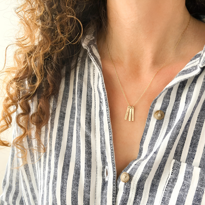 Gepersonaliseerde ketting met gravure – bar hanger